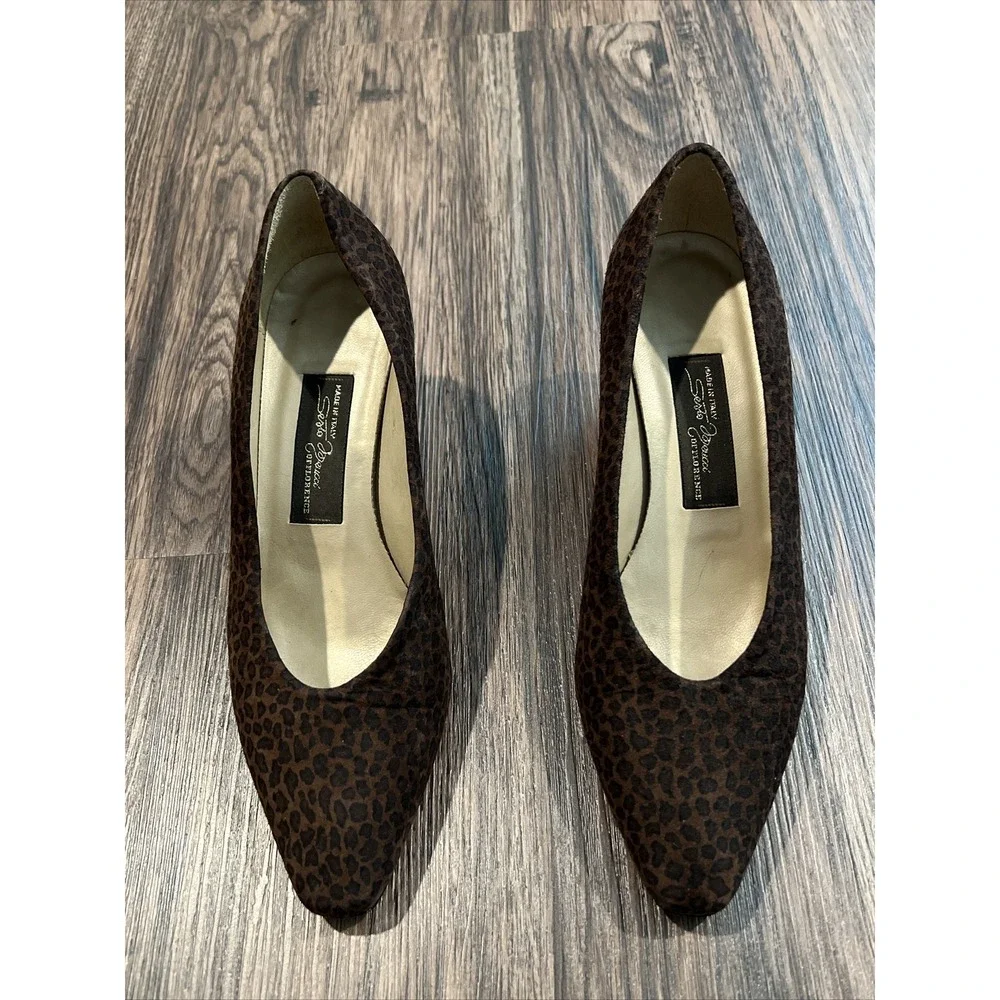 Sesto Meucci Florance Womens Heel Dress Shoes brown leopard sz 6 M US